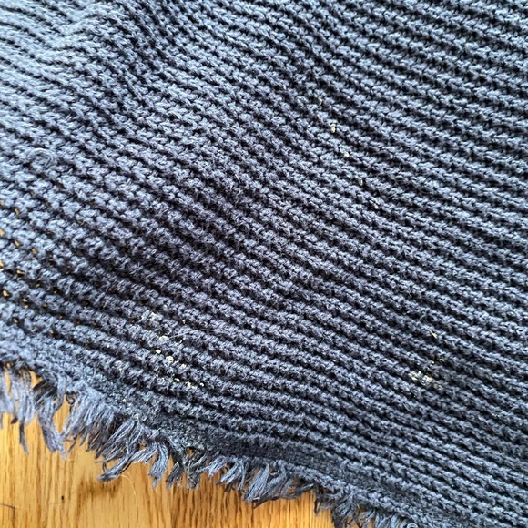 FreePeople Open Shoulder Over Sized Fringe Sweater - Picture 6 of 6